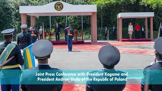 Joint Press Conference with President Kagame and President Andrzej Duda of the Republic of Poland [upl. by Sarena]