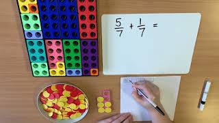 Year 3  Adding fractions with the same denominator within one whole  Numicon and Bar Models [upl. by Notsyrb]