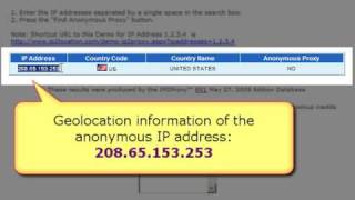 How to determine whether any IP address is an anonymous proxy server [upl. by Aitra596]