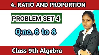 9th class math part 1 chapter 4 problem set 4 algebra question number 6 to 8 [upl. by Yatzeck]