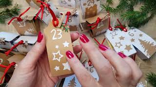 Tutorial  Adventný kalendár z papiera  Advent Calendar  DIY  slovensky [upl. by Kubiak]