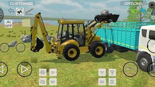 Drive JCB And Unloading Stone From Dumper Truck In Game live [upl. by Devondra817]