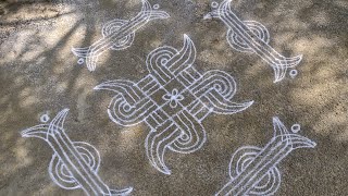 Dhanurmasam Muggu  sankranti Mugulu  Margazhi kolam  Pongal kolam  nelaganta Muggulu [upl. by Letnuahs]