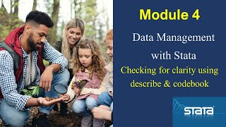 How to use describe and codebook commands in Stata to check for data clarity [upl. by Fulbright]