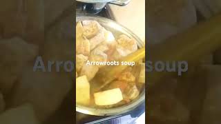 Making arrowroots soup is easy food cookedfood potato arrowroots [upl. by Atiuqad791]