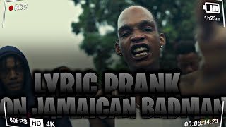 Skeng  Street Cred “ LYRIC PRANK ON JAMAICAN BADMAN “  Am scared [upl. by Rainwater]