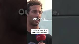 Daniel Ricciardo postrace interview quotvery excited and looking forwardquot f1 spa ricciardo [upl. by Nosro]