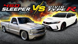 450HP Silverado VS Civic Type R [upl. by Imena]