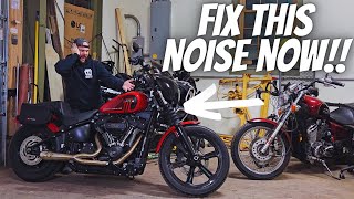 FIX this TERRIBLE Harley Street Bob 114 Rattle NOISE [upl. by Ettedranreb]