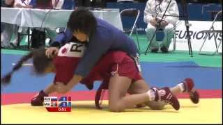 MOLCHANOVA Mariya RUS vs MONKHBAT Urantsetseg MGL  World Sambo Championship 2014 in Japan [upl. by Pancho290]