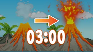 3 Minute Timer VOLCANO 🌋 🔥 [upl. by Duquette]