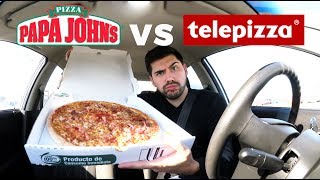 PAPA JOHNS VS TELEPIZZA  ¿Cuál es tu favorita  Chile [upl. by Bonnie]