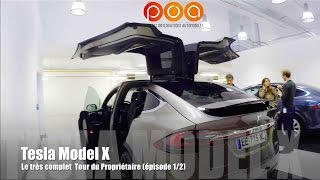 Tesla Model X 2016  le tour très très complet du propriétaire  Essai 12 [upl. by Alyal]