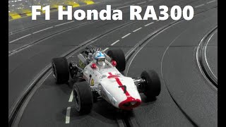 Slot Car Honda F1 RA300 No7 1968124Scale Carrera Slot Car Track ホンダRA300 No7 1968年 南アフリカＧP８位 [upl. by Assinna]