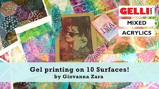 10 Surfaces to gel print on with Gelli Arts® [upl. by Gusty]