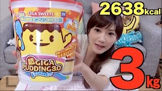 Kinoshita Yuka OoGui Eater ３Kg of Mega Giga Pudding [upl. by Enelyak]