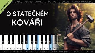 O statečném kováři 1983  Písnička z pohádky piano tutorial  jak hrát  klavír  akordy [upl. by Malchus]