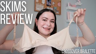 SKIMS Crossover Bralette Review  Fits Everybody Collection [upl. by Anaimad546]