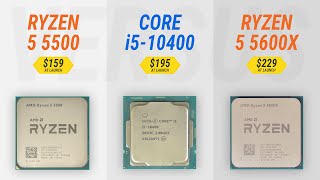 Ryzen 5 5500 vs R5 5600X vs R5 3600 vs i510400 vs i511400 vs i312100F w RTX 3080 Ti [upl. by Tnelc]