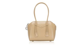 Givenchy Calfskin Mini Antigona Lock Bag Beige [upl. by Nyroc139]