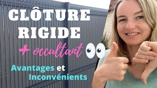 CLÔTURE rigide avec OCCULTANT  avantages et inconvénients [upl. by Burl717]