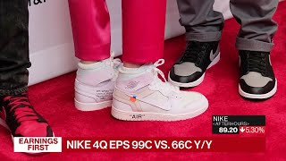 Nike Shares Sink After Warning About Sales [upl. by Introk179]