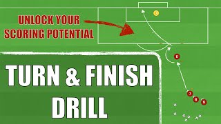 Turn amp Finish Drill  FootballSoccer [upl. by Naashom219]