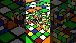 Satisfying Rubiks Slide and Quick Drop 3D Animation Loop [upl. by Nels]