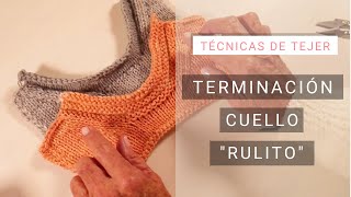 Terminación Diferente  Variante de cuello redondo 🧶 Tejer con Lucila [upl. by Anneres]