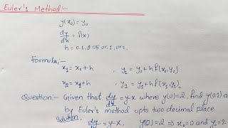 Eulers method example  Eulers method in Numerical method [upl. by Treblihp699]