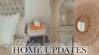 HOME UPDATES  paneling dulux paint home decor making our new build a home [upl. by Ydnam]