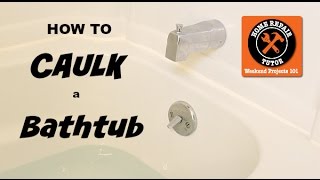 How to Caulk a Bathtub Beautiful Results  by Home Repair Tutor [upl. by Notlrahc]