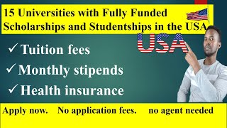 Graduate assistantship in USA15universities with fullFunded assistantship for international student [upl. by Amat812]