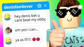 A fan CHALLENGED ME to beat their Roblox Obby [upl. by Acire]