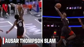 Ausar Thompson throws down HUGE 1️⃣handed jam  NBA on ESPN [upl. by Sillert]