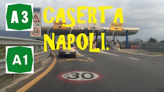 DRIVING FROM CASERTA TO CASTELLAMMARE DI STABIA  A1 [upl. by Zil345]