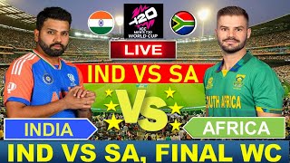 🔴Live India vs South Africa Final T20 World Cup 2024 IND vs SA indvssa cricketlive [upl. by Sedgewick61]