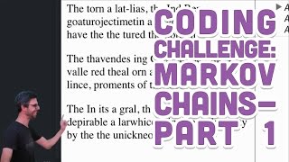 Coding Challenge 42 Markov Chains  Part 1 [upl. by Lynnea]