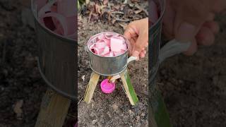 Survival Skills How to wash hands to save soap in forest camping outdoor bushcraft lifehacks [upl. by Anaes279]