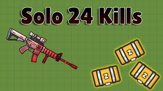 Zombs Royale  Solo 24 Kills  Scoped M4 Destruction [upl. by Feltie130]