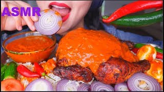 ASMR WHOLE CHICKEN CURRY  TIKKA MASALA  ONION  CHILLIES  CRUNCHY CUCUMBER  RICE 咖喱饭 咀嚼音 먹방 [upl. by Barthold]