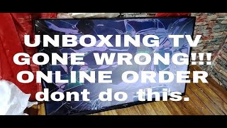 Unboxing TV online order PRISM Q43QE [upl. by Anuahsed]