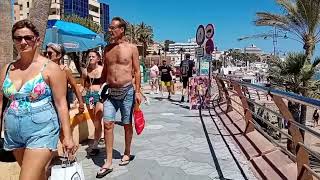 benalmadena beach promenade walkabout malaga Costa del sol spain part 1 [upl. by Aleacim607]