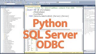 How to Connect to SQL Server with Python Via ODBC [upl. by Ariajaj]