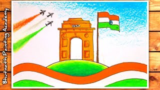 republic day drawing easy and beautiful [upl. by Phebe723]