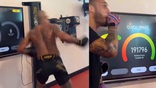 Alex Pereira Breaking Francis Ngannous Punch Machine Record [upl. by Fruma129]