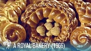 Apple Strudel Fancy Bread amp Croquembouche A Royal Bakery 1966  British Pathé [upl. by Shiekh]