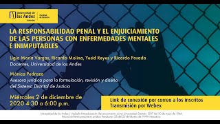 La responsabilidad penal y enjuiciamiento de las personas con enfermedades mentales e inimputables [upl. by Eyahs131]