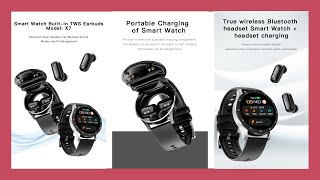 Smart watch X7 with earbuds unboxing and setup [upl. by Harli817]