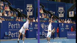 Simone Bolleli amp Gilles Simon  Serve Comparison [upl. by Lynett790]